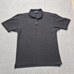Chestnut Hill Polo Shirt Mens L Black Short Sleeve Performance Pique Golf Casual